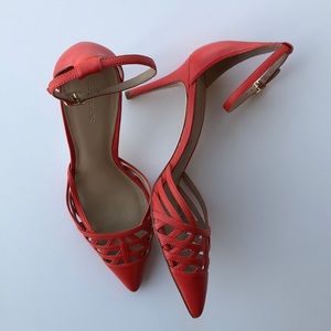 Ann Taylor Coral Cage Heels